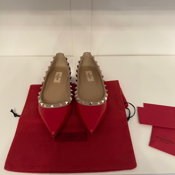 Valentino rockstar stud flats - Picture 1 of 5